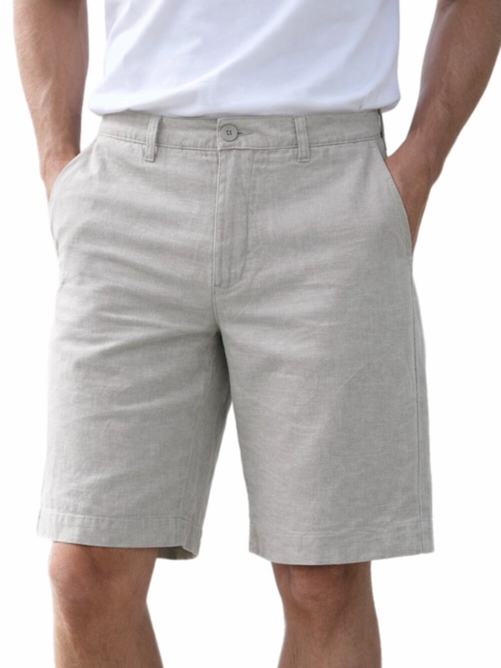 Tenth Ocean Shorts Mens 34 Beige Linen Preppy Coastal Beach Cruise Resort Travel